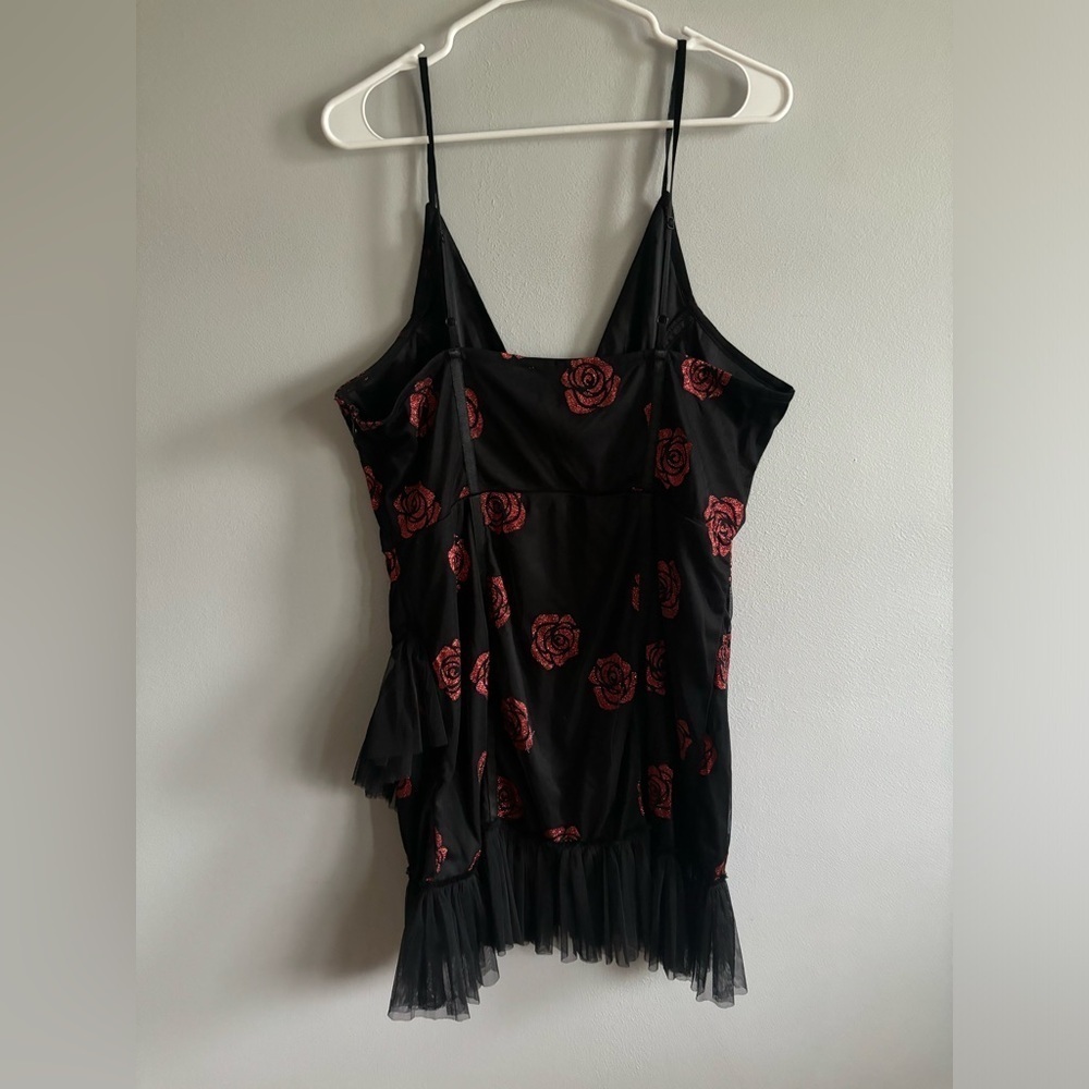 Lace & beads glitter rose dress 16 - Picture 5 of 6